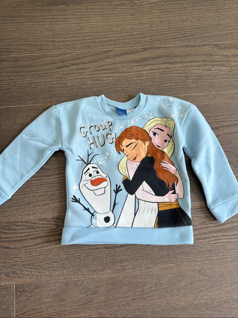 Disney Light Blue Frozen 'Group Hug' Sweatshirt with Elsa, Anna & Olaf